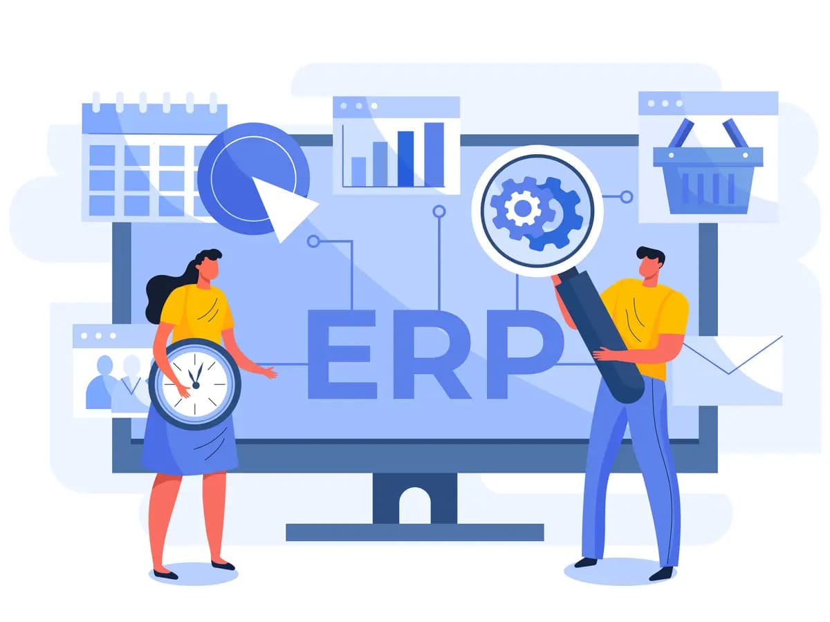 ERPNext dashboard with accounting, inventory and sales reports